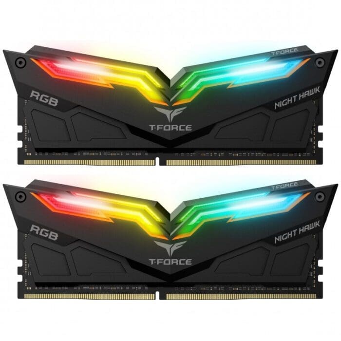 رم دسکتاپ DDR4 دو کاناله 3200 مگاهرتز CL16 تیم گروپ مدل T-Force Night Hawk RGB ظرفیت 32 گیگابایت