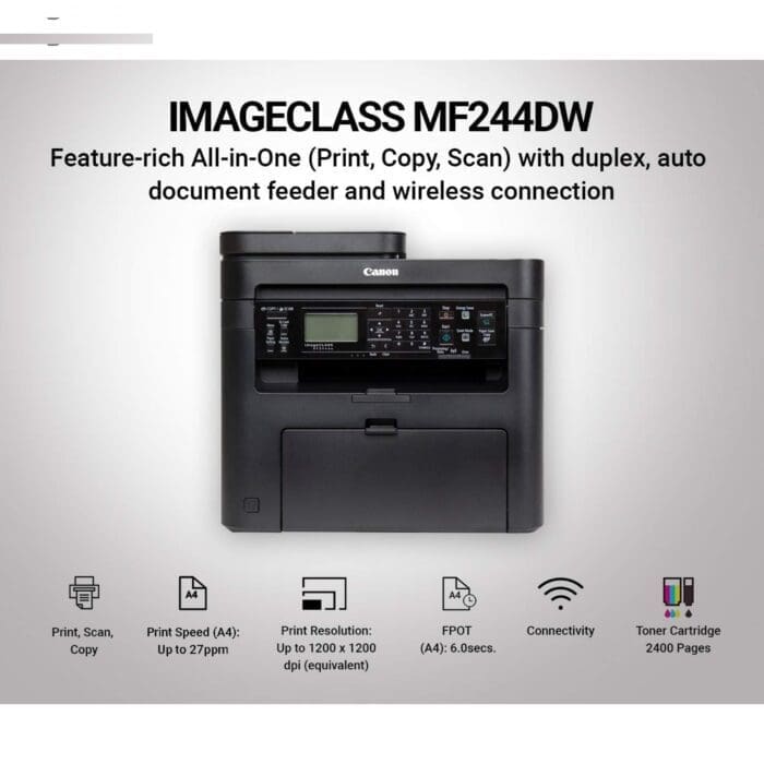 پرینتر چندکاره لیزری کانن مدل imageCLASS MF244dw