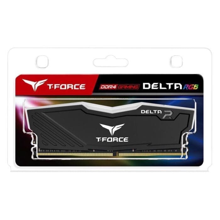 رم دسکتاپ DDR4 تک کاناله 3200 مگاهرتز CL16 تیم گروپ مدل T-Force Delta RGB ظرفیت 8 گیگابایت