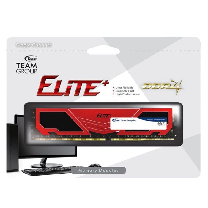 رم دسکتاپ DDR4 تک کاناله 3200 مگاهرتز CL22 تیم گروپ مدل ELITE PLUS ظرفیت 8 گیگابایت