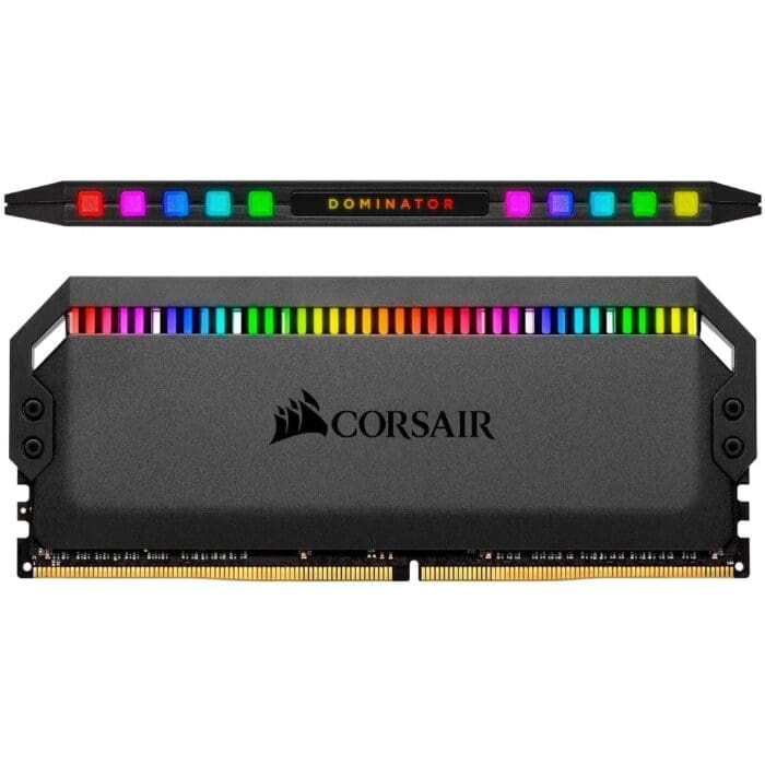 رم دسکتاپ DDR4 چهار کاناله 3466 مگاهرتز CL16 کورسیر مدل Dominator Platinum RGB ظرفیت 64 گیگابایت