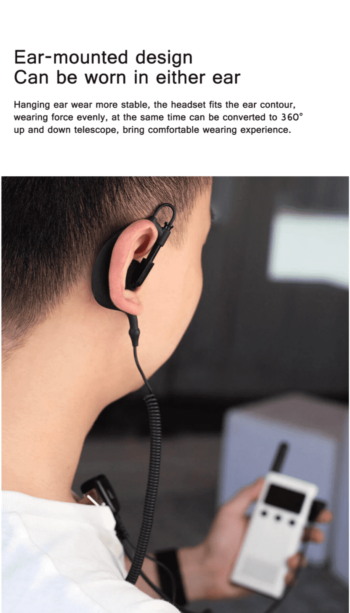 هدست سیمی واکی تاکی walkie-talkie H1 headset wired intercom headset ear-hook 3.5MM (اورجینال پلمپ ارسال فوری) فروشگاه اینترنتی زیکتز