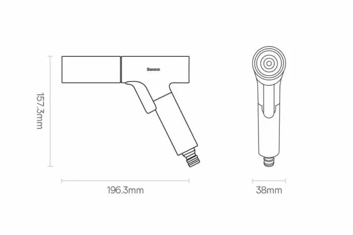 شلنگ و نازل کارواش Baseus GF5 Car Wash Spray Nozzle CPGF000001 طول 7.5 متری اورحینال پلمپ ارسال فوری فروشگاه اینترنتی زیکتز