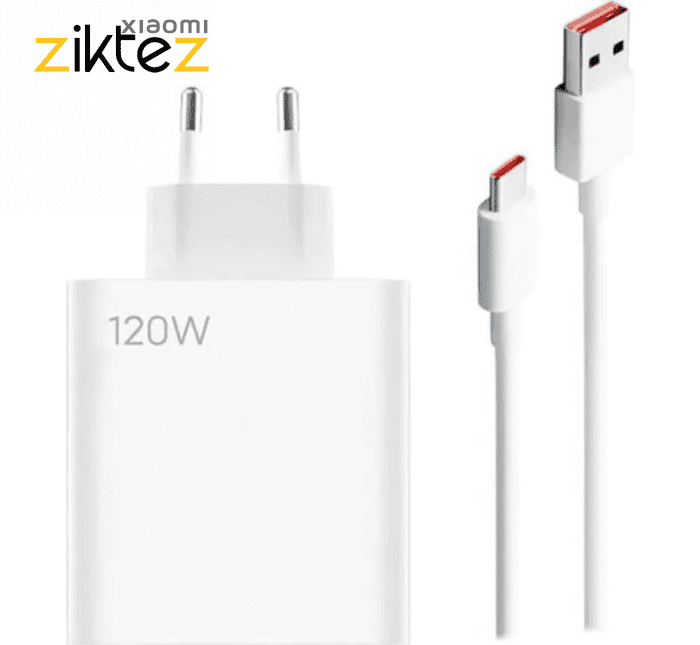 شارژر 120 وات شیائومی همراه کابل اورجینال Xiaomi 120W Turbo Fast Charger Original فروشگاه اینترنتی زیکتز