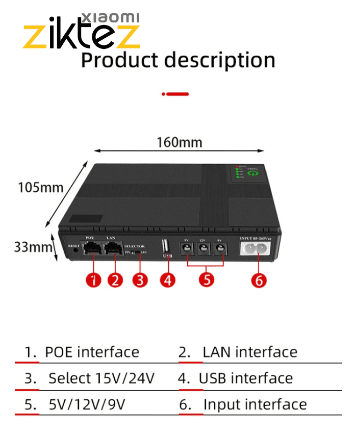 یو پی اس پاور بانک 8800 باوین 18وات Bavin PC1082 (اورجینال ارسال فوری) فروشگاه اینترنتی زیکتز