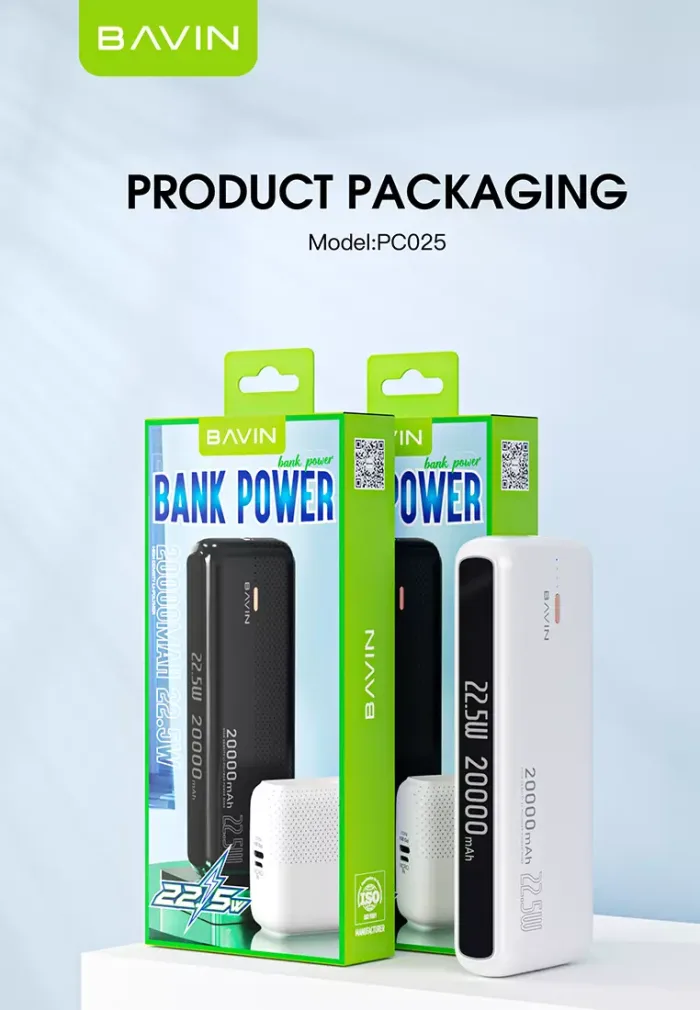 پاوربانک 20000 باوین 22.5وات Bavin PC025 Power Bank (اورجینال ارسال فوری) فروشگاه اینترنتی زیکتز