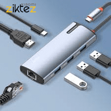 هاب 6 پورت 100 وات الدینیو LDNIO 6in1 Type-c Hub Adapter DS-16H (اورجینال با گارانتی) فروشگاه اینترنتی زیکتز