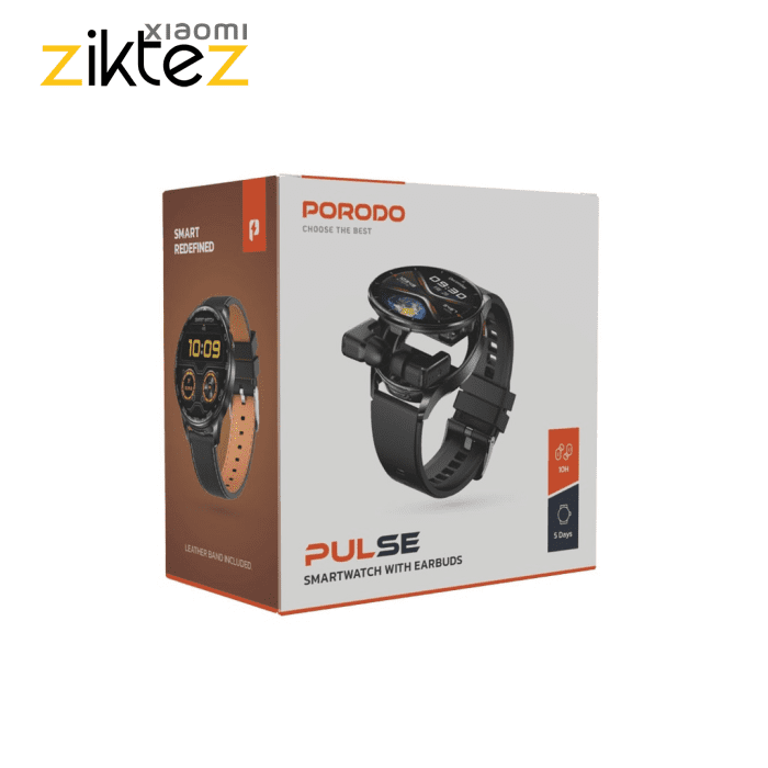 ساعت و هندزفری بلوتوث هوشمند پرودو Porodo Pulse Smartwatch With Earbuds (اورجینال ارسال فوری) فروشگاه اینترنتی زیکتز