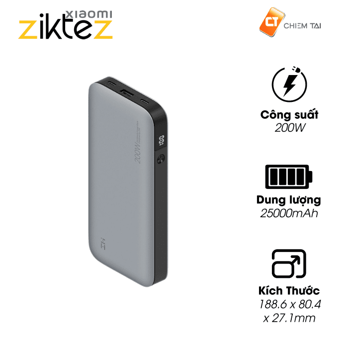 پاوربانک 25000 شیائومی توان 200 وات Xiaomi ZMI 20 mobile power supply QB826 (اورجینال ارسال فوری) فروشگاه اینترنتی زیکتز