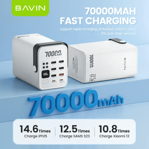 پاوربانک 70000 باوین 22.5 وات Bavin PC1062S (اورجینال ارسال فوری) فروشگاه اینترنتی زیکتز